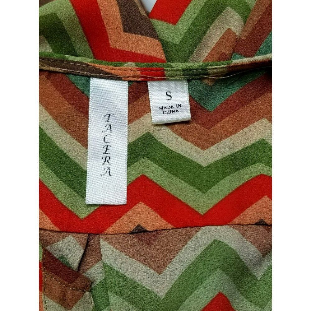 Tacera Chevron Flowy Women's Top Size Small - Picture 3 of 6